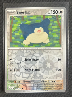 Snorlax 144/191 Sv08: Surging Sparks Reverse Holo Pokemon TCG NM pack fresh - Image 1