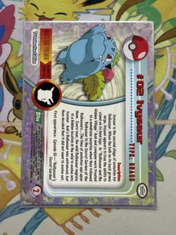 Ivysaur #2 — 1999 Topps Pokemon Series 1 LP - Image 2