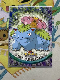 1999 Topps Pokemon TV Animation Edition #03 Venusaur LP RARE POKEMON - Image 1