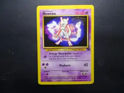 Vintage Pokemon TCG Mewtwo #3 Pokemon The First Movie WOTC Promo Factory Stamped - Image 1
