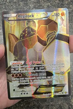 Pokemon Regirock EX Alternate Art Holo 043a/124 – Excellent Condition 💎 - Image 3