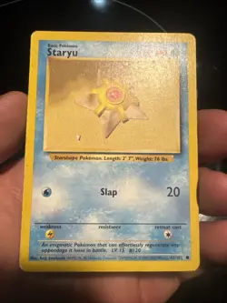 Pokemon TCG Staryu Base Set 65/102 Regular 1999-2000 Wizards Base Set Copyright - Image 1