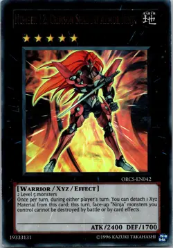 Yugioh Number 12: Crimson Shadow Armor Ninja ORCS-EN042 Ultra Rare NM - Image 1