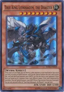 True King Lithosagym, the Disaster - RATE-EN019 - Super Rare - Unlimited Edition - Image 1