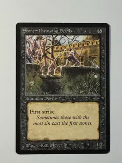 MTG Stone - Throwing Devils Arabian Nights LP Condition - Image 1