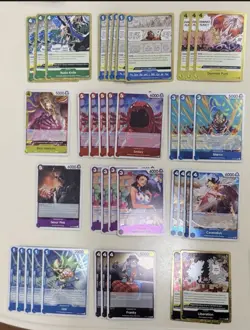 Bandai One Piece Card Game Deck Lot English Basil Hawkins Marco Violet - Image 3