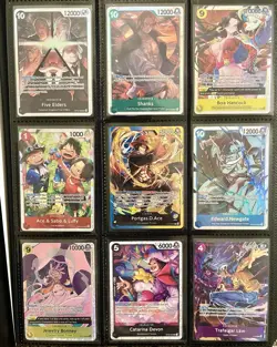 One Piece CCG Binder Collection Lot (English) + Binder -279 Total Cards NM/Mint - Image 1