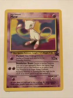Mew # 8 - Black Star Promo - Pokemon Card Vintage WOTC - Image 1