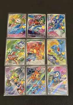 Pokemon 2026 First Partner Illustration Collection Series 1 Promos Set 9 Cards - Image 1