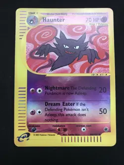 Haunter 80/165 Reverse Holo Expedition 2002 Pokemon Card WotC e-Reader MP - Image 1