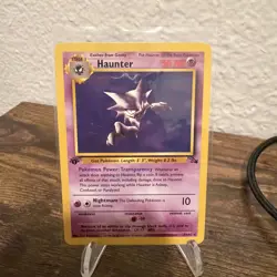 Pokemon Card Haunter 21/62 Fossil Set Non Holo Rare 1st Edition - Image 1