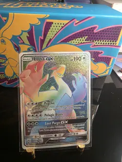 Pokemon Lugia GX 190hp Fan Art Collector Card TCG Rainbow - Image 1