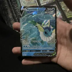 Pokemon Vaporeon V Full Art Holo Water 210HP English Pokemon TCG Card Stock - Image 1