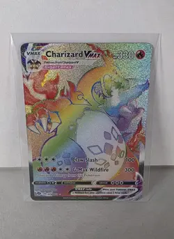 Pokemon TCG Champions Path Rainbow Charizard VMAX Secret Rare Card 74/73 MINT - Image 1