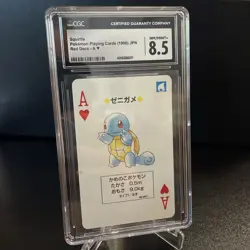 Squirtle - A of Hearts - Pokemon Playing Cards (1996) JPN Red Deck CGC 8.5 Nm/Mt - Image 1