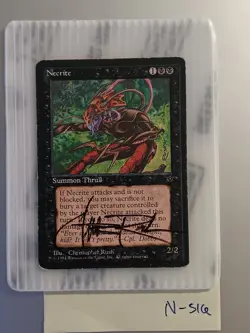 SIGNED Necrite Magic MTG 4th IV Edition Christopher Rush - Image 1