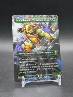 Michelangelo, Weirdness to 11 - Borderless Rare - MTG TMNT - 0214 NM - Image 1