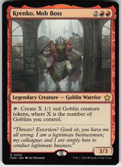 MTG Krenko Mob Boss Normal NM Foundations Magic 204 - Image 1