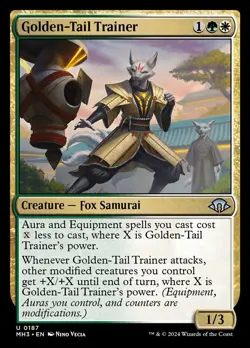 MTG Modern Horizons 3 *FOIL* U Golden-Tail Trainer #0187 - Image 1