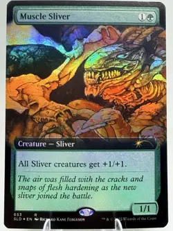 Muscle Sliver EXTENDED FOIL Secret Lair Drop MTG NM 653 - Image 1
