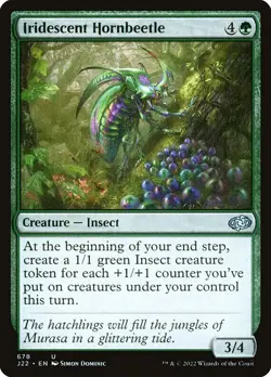 1x Iridescent Hornbeetle NM Eng MTG - Jumpstart 2022 - Image 1