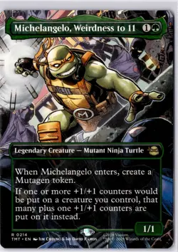 Michelangelo, Weirdness to 11 (Borderless) TMNT Regular NM R 0214 - Image 1