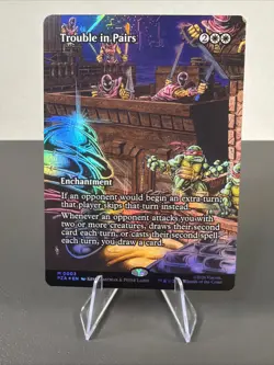 Trouble in Pairs - Borderless Teenage Mutant Ninja Turtles MTG - Foil - Image 1