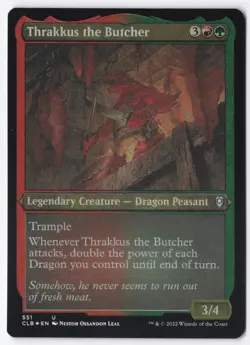 Thrakkus the Butcher Foil Etched Commander Legends Battle for Baldur's Gate 551 - Image 1