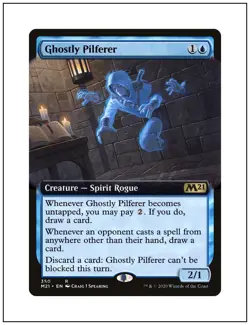 1x Ghostly Pilferer, Extended Art, Magic the Gathering MTG NM - Image 1