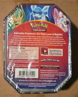 2018 Sylveon GX Evolution Celebrations Pokemon TCG Sealed Collector Gift Tin - Image 3