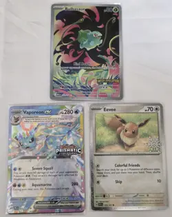 Pokemon TCG: SEALED Bulbasaur / Eevee / Vaporeon ex Stamped Promo Card Lot - Image 1