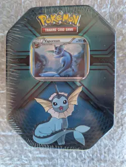 2017 Pokemon TCG Triple Effect Tin Vaporeon Sealed Unopened Very Rare item - Image 1