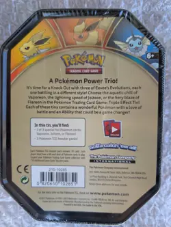 2017 Pokemon TCG Triple Effect Tin Vaporeon Sealed Unopened Very Rare item - Image 4