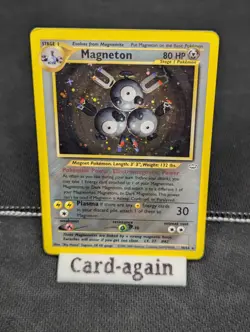 Pokemon TCG Magneton Neo Revelation Holo Rare 10/64 HP Condition See Pics - Image 1