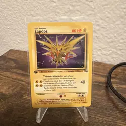 Zapdos 30/62 1st Edition Fossil Non-Holo Rare Pokemon TCG WOTC 1999 - Image 1