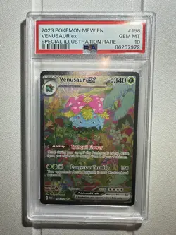 2023 POKEMON MEW EN-151 SPECIAL ILLUSTRATION RARE #198 VENUSAUR EX PSA 10 - Image 1