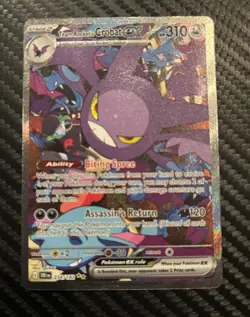 Pokemon Team Rocket's Crobat ex 234/182 Full Art Holo 310 HP Destined Rivals - Image 2