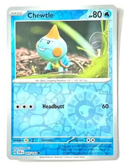 Chewtle 043/142 Reverse Holo Common Stellar Crown Pokemon - Pack Fresh Near Mint - Image 1