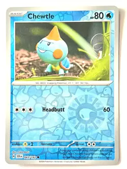 Chewtle 043/142 Reverse Holo Common Stellar Crown Pokemon - Pack Fresh Near Mint - Image 3