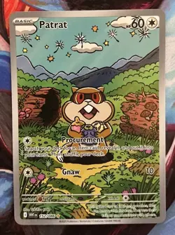 🔥Patrat 152/086 Sv: White Flare Holo Illustration Rare Full Art Pokemon NM🔥 - Image 1