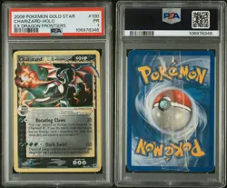 2006 POKEMON EX DRAGON FRONTIERS GOLD STAR #100 CHARIZARD-HOLO PSA 1 - Image 2