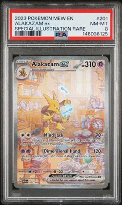 Pokemon 151 Alakazam EX SIR Special Illustration Rare PSA 8 - Image 1