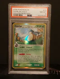 Pokemon Snorlax MISPRINT PSA 8 EX Dragon Frontiers Holo Delta Species #10/101 - Image 1