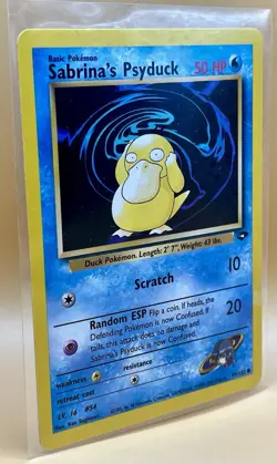 Sabrina’s Psyduck 99/132 – Gym Challenge (Uncommon) - NM - WOTC 2000 Pokemon TCG - Image 5