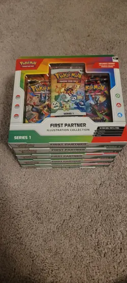 Pokemon First Partner Illustration Collection Series 1 Promo Box English Charma… - Image 1