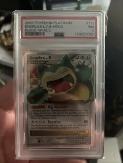 2009 POKEMON PLATINUM RISING RIVALS #111 SNORLAX LV.X-HOLO PSA 7 - Image 1