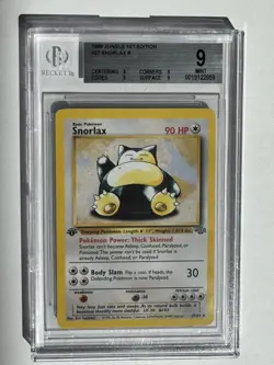 1999 Pokemon Jungle 1st Edition #027 Snorlax BGS 9 - Image 1