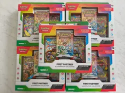 5 Pokemon First Partner Illustration Collection Series 1 - FACTORY SEALED - Image 1