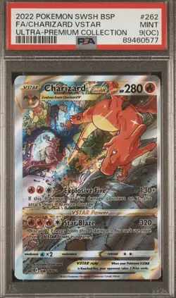2022 POKEMON SWSH BLACK STAR PROMO #262FA/CHARIZARD VSTAR ULTRA-PREMIUM-PSA9(OC) - Image 1