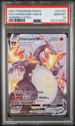 Charizard VMAX SV107 Full Art Pokemon Shining Fates GEM MINT PSA 10 - Image 1